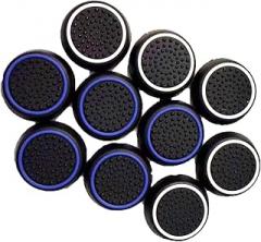 10 PCS Controller Thumbstick Caps Cover Replacement Silicone Touch Controller Rocker Cover for PS3 / PS4 / PS5 (Black with White +Black with Purple)