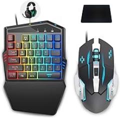 Keyboard and Mouse Combo Set Adapter for PS4 / Switch/Xbox One, IFYOO KMAX2 Plus Game Console Wired Converter Compatible with Fortnitee/PUBGG/Rainbow Six Siege and Other FPS Shooting Games