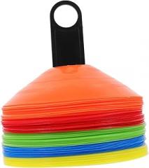 SUPVOX 1set Multi-Function Agility Cones for Soccer Training Markers Colors Storage Rack and Carry Bag for Football Basketball and Outdoor Activities