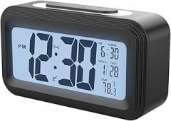 Large Display with Calendar for Home Office Travel Table Clock Snooze Electronic Clock LED Desktop Digital Clocks