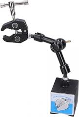 Magnetic Base Stand, Heavy Duty Magnetic Base Holder with Rubber Pad, Adjustable Professional Alloy Steel Welding Clamp for Jewelry Inspection Electronic Maintenance