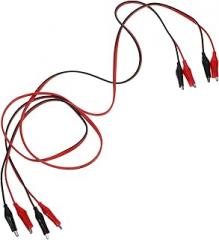 Veemoon 2pcs Insulated Test Wire Alligator Clips Alligator Clips for Electronic Device Maintenance