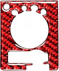 GZYF Button Trim Adjust Control Cover Dim Light Trim 1Pc for Dodge Ram 1500 2500 3500 13-18 Carbon Fiber Red Left Hand