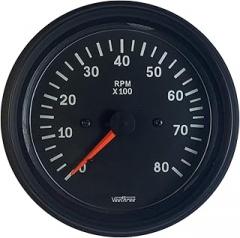 Tachometer 85mm Electronic 0 – 8000 RPM (Black dial/Black Bezel)