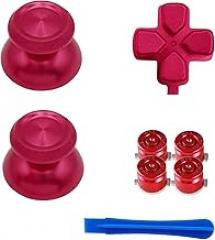 Metal Buttons for PS5 Controller ABXY Buttons Replacement Aluminum Analog Thumbsticks Action Buttons and Direction Keys