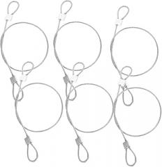 jojofuny 6pcs Action Camera Steel Lanyards Colorful Coated Safety Tethers Steel Wire for Secure Hanging of Cameras and Electronic Devices