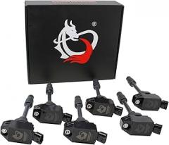 AIP Electronics Dragon FIRE Performance Power Pack Ignition Coil Set Compatible with 2022-2023 Toyota Tundra 3.4L V6 Hybrid Replaces OE# 0997003440 9091902277 90919A2010 OEM Fit DFC1065-6
