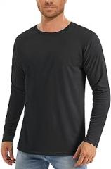 Generic Mens Long Sleeve Shirts Crewneck Fleece Thermal Undershirts Midweight Sweatshirts Base Layer Pullover Tee Tops