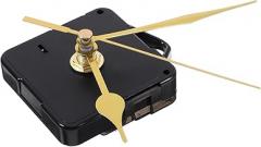 Quartz Clock Movement Kit Mute Electronic Mechanism with Pointers DIY Repair Parts for Wall Clocks Golden Finish Battery Not Included Suitable for Home and Office