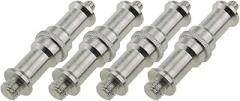 4PCS 1/4 to 3/8 Carbon Steel Adaptor Screws Straight Poon Stand Adaptor Screws Studio Light Stand for Studio Light Holder Hot Shoe Cold Shoe Adaptor Ball Head Wireless Flash Receiver