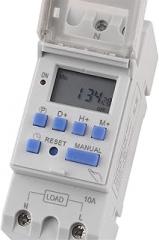 Electronic Weekly 7 Days Programmable Digital TIME Relay Timer Switch Control AC 220V 230V 12V 24V 6-30A Din Rail Mount THC15A(1NO1NC 110V-220V)