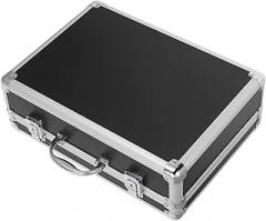 Veemoon Aluminum Alloy Portable Tool Box with Combination Password Lock, Compact Dark Electronics Storage Case for Hand Tools Organizer