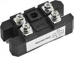 100A 1600V Single Phase Bridge Rectifier Diode Module with 4 Terminals, High Power Metal Enclosed ABS Case for Industrial DC Current Output(100A)
