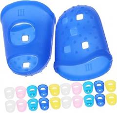 40pcs Flexible Silicone Protective Finger Cots Dimpled Fingertip Covers Colors for Crafting Sewing and Electronic Repair Wear-Resistant and Comfortable Design