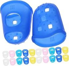 40pcs Flexible Silicone Protective Finger Cots Dimpled Fingertip Covers Colors for Crafting Sewing and Electronic Repair Wear-Resistant and Comfortable Design