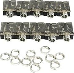10 Pcs PJ-324 Headphone 3.5mm Replacement for AUDL OEM OEMo with Nut 5-Pin Replacement for AUDL OEM OEMo Headphone InteRIFace Female PJ324 New 2026 High for Reliable Electronic Component