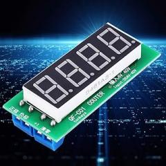Digital Display Counter Module, 4-Digit Memory Function DC4 40V with Electronic Components for Accuracy Process, Accumulated +1, Clear