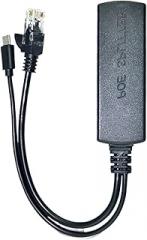 POE Splitter 10/100Mbps IEEE802.3af 44-57V to 5V 2.4A Micro USB Power Supply, Standard chip