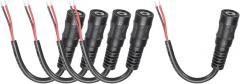 Generic 5pcs DC Power Pigtails Cable, 3.5mm x 1.35mm Female Barrel Plug Connector to Bare Wire Open End 10cm for PC Laptop Toys Cellphone Electronic Devices