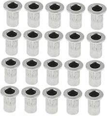 70pcs Stainless Steel M5 Rivet Nuts: Flat Head Threaded Insert Nut - Anti-loosening and Secure Fit for Mechanical Equipment Furniture Electronics