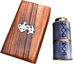 Vintage Marine Handheld Brass Telescope Nautical Captain Spyglass Telescope with Wooden Box Pirate Decor Gift