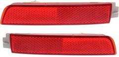 Replacement Bumper Reflector Set For 2013-2018 Nissan Sentra Rear Left and Right CAPA 2Pc