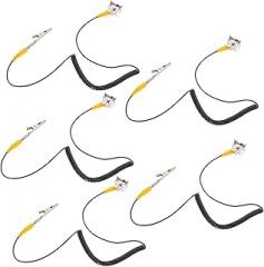 CHILDWEET 5pcs Anti-Static Ground Cable Set ESD Grounding Wire Coiled Core PVC Material for Electronics Workstation