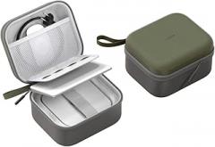 Hagibis Electronic Organizer Travel Case Bag for Mac mini M4/M4 Pro 2024, Portable Carry Case for Cable, Charger, SD Card, Mouse, USB Flash Disk (Green)