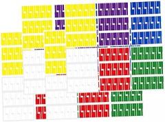 Operitacx 24sheets P-Shaped Cord Tags Adhesive Cable Labels Tags for Electronics Kit