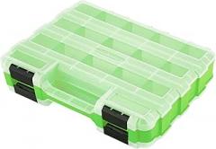 Tool Box - Portable Double Compartment Box, Tool Storage, Double Side Parts Organizer With Removable Dividers For Hardware Nail Bolt Nut Socket Small Parts Electronics Bead