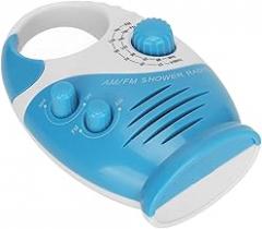 AM FM Portable Radio, Hook Type Radio, Built in Speaker, Design Shower Radio, AM 530 1710KHZ, FM 88 108MHz, for Shower Outdoor Home