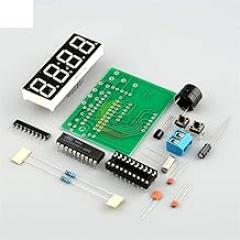AT89C2051 Digital LED Display 4 Bits Electronic Clock Production Suite DIY Kit