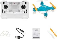 Drone Mini Remote Control Aircraft New Children's Toy Micro Aircraft Fixed Height Quadcopter Electronic Gadget (Blue)