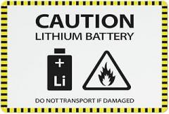 Caution Lithium Battery Reflective Aluminum Metal Signage - 8