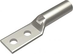 Burndy YAZ2C-2NTC38 Two Hole Hylug Code Conductor Long Barrel Copper Compression Terminal with Inspection Window, #2AWG Conductor, 3/8