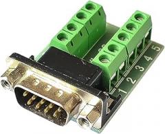 D-Sub 9pin Solderless C0innectors DB9 RS232 Serial to Terminal Female Male Adaptier C0innector Breakout Board Black+Grrien New 2026 High for Reliable Electronic Component