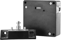 For Smart Wood Door Lock Keyless Electronic Invisible Lock IC Card NFC App Control Security for Furniture Cabinet Drawer Black Plastic Easy Installation No Batteries