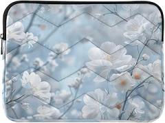 Laptop Sleeve 13, 13.3, 14 Inch White Flower8 Waterproof Briefcase Bag Portable Electronic Device Cover