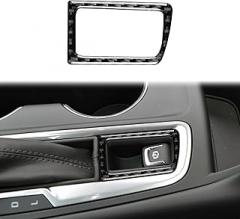 Real Carbon Fiber Car Electronic Handbrake Frame Sticker Compatible with Ford Equinox 2017-2022 2018 2019 2020 2021 Interior Decal Trim Accessories