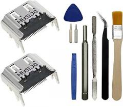 HDMI Port Socket Interface(Note:NOT FIT for PS4 Slim and PRO),Connector Replaement Part for PS4 CUH-10XX/11XX/12XX Old Model Console(2 Pack)
