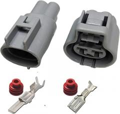 Dj7021y-4.8 Car Electronic Fan Control Plug 2-Hole Harness Waterproof Connector 3-core Male Female Butt Socket Terminal Sheath(2p,1sets)