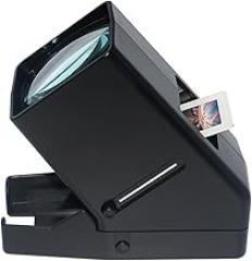 Slide and Film Viewer, 3X Magnification LED Lighted Illuminated Viewing, Color Temperature 6000K, AA Battery or USB Powered Operation, for Old Slides & Positive 35mm Film Negatives