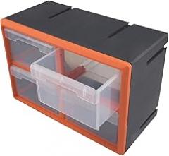 Plastic Parts Organizer,Wall Mount Storage Cabinet,Stackable Drawer Box,PP Tool Storage Box,Electronic Component Organizer,Hardware Classification Box,Small Parts Storage(orange)