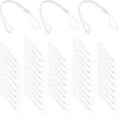50Pcs White Adjustable Wrist Strap Lanyards for Phones Anti-Lost Keychain Ropes with Card Holder Suitable for Smartphones and Electronics Accessories