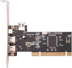 3 Port IEEE 1394 Firewire Card PCI Firewire Adapter IEEE 1394 PCI Controller Card for Desktop PC