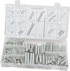 ERINGOGO 200Pcs Galvanized Extension Spring Assortment Set Heavy Duty Resilient Springs for Automotive Engines Appliances and Electronics