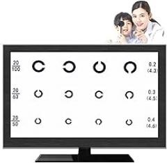 Electronic Optical Vision Meter,LCD Vision Meter,with Multiple Vision Targets, 1-6m Measuring Distance Adjustable (18.5)