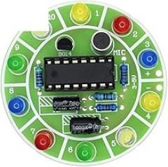 CD4017 Colorful Voice Control Rotating LED Light Kit Electronic Manufacturing for DIY Kit Spare Parts Student Laboratory