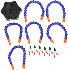 Flexible Arm Workbench 6 Arm Clamp Aluminum Alloy Welding Table Assembly Soldering Holder with 6 Adjustable Arms for Electronic Repair Jewelry Making