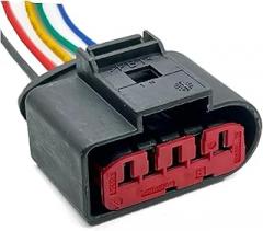 1 Pc 5 Pin Air Flow Plug Wire Harness Automotive Electronics Waterproof Connector with Cable 1J0973775A(1 Pc)